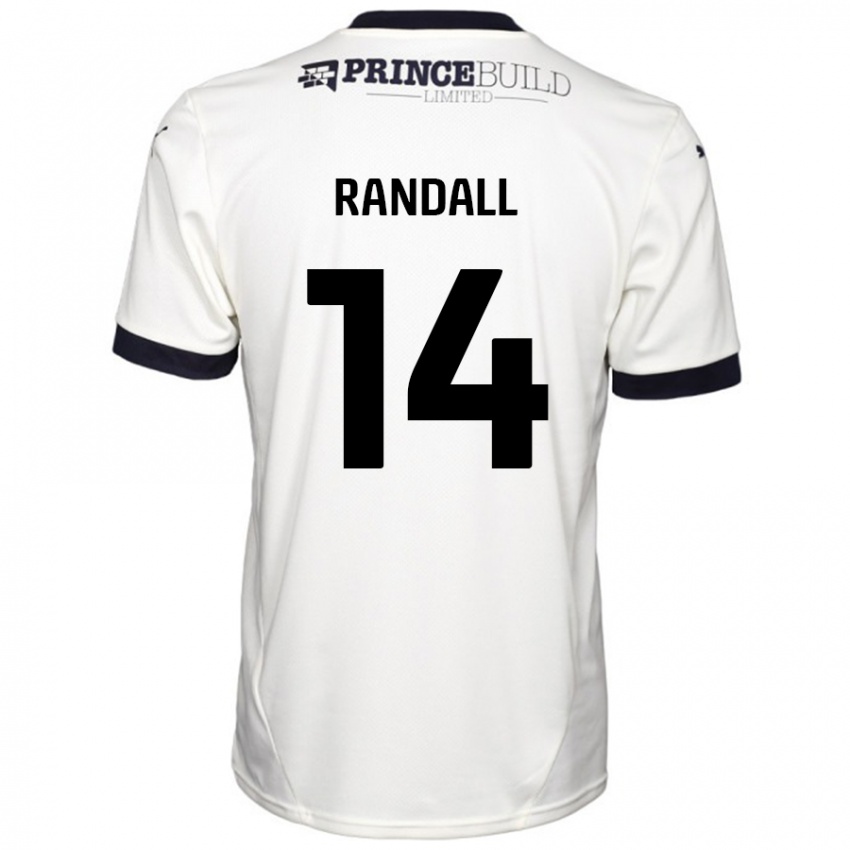 Niño Camiseta Joel Randall #14 Blanquecino Negro 2ª Equipación 2024/25 La Camisa Perú