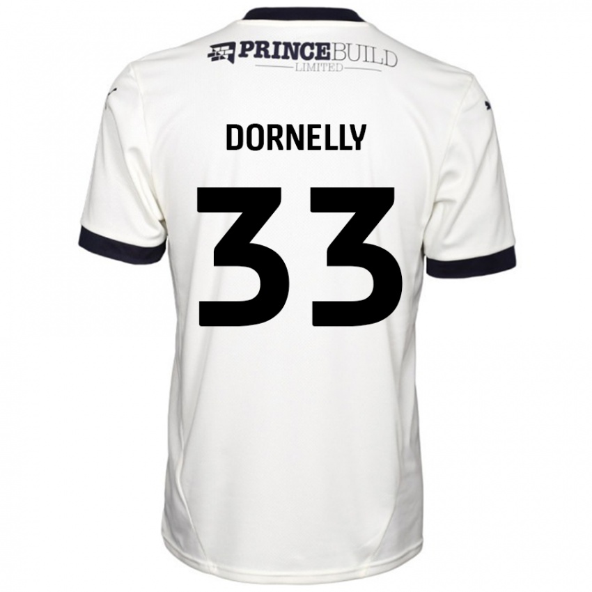 Niño Camiseta James Dornelly #33 Blanquecino Negro 2ª Equipación 2024/25 La Camisa Perú