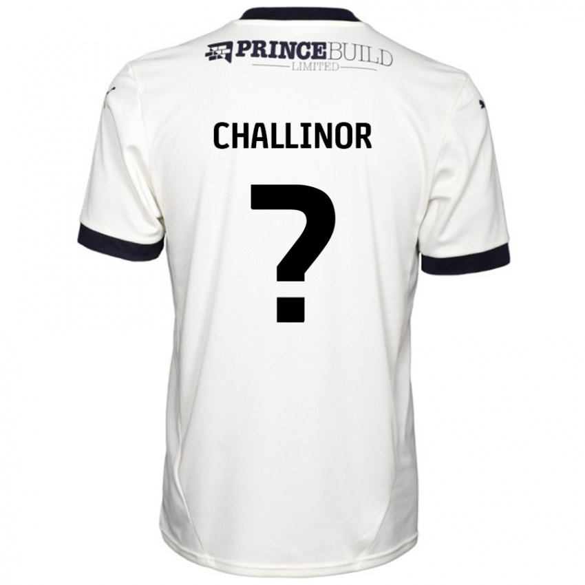 Niño Camiseta Ben Challinor #0 Blanquecino Negro 2ª Equipación 2024/25 La Camisa Perú