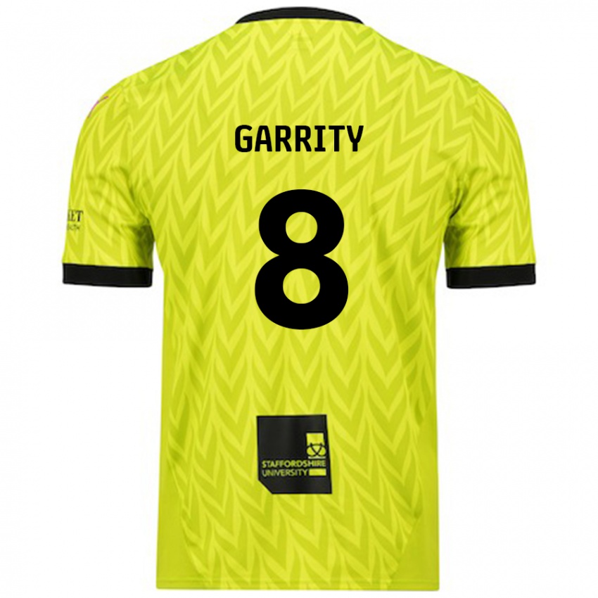 Niño Camiseta Ben Garrity #8 Verde Fluorescente 2ª Equipación 2024/25 La Camisa Perú