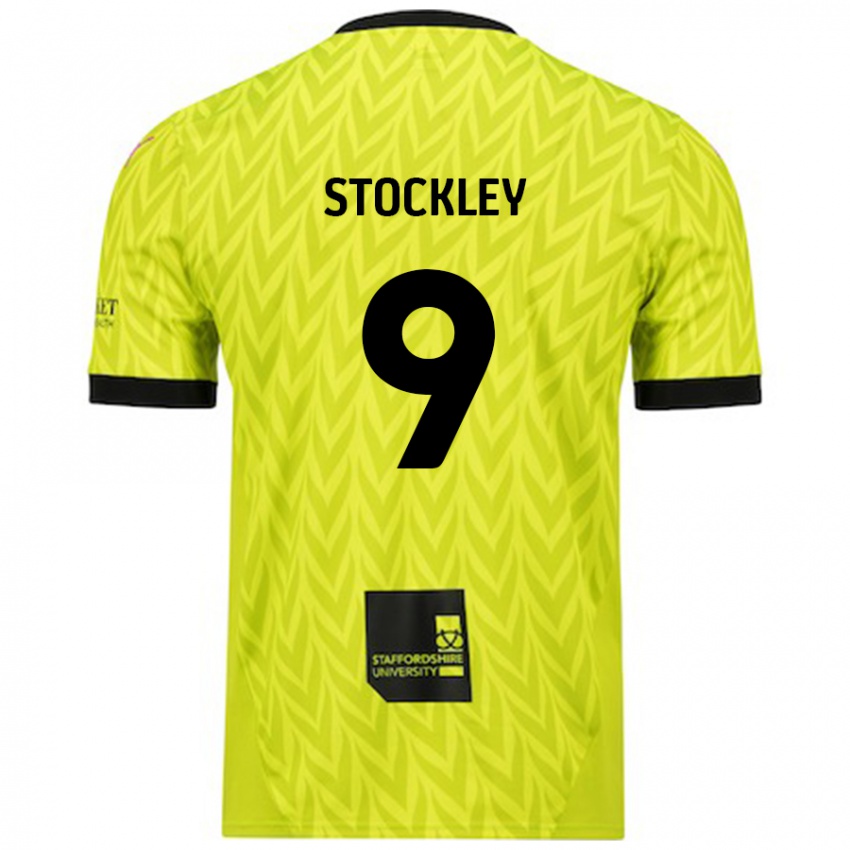 Niño Camiseta Jayden Stockley #9 Verde Fluorescente 2ª Equipación 2024/25 La Camisa Perú