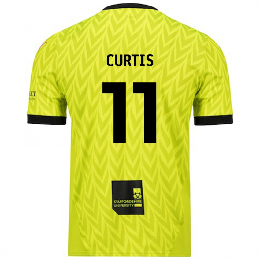 Niño Camiseta Ronan Curtis #11 Verde Fluorescente 2ª Equipación 2024/25 La Camisa Perú