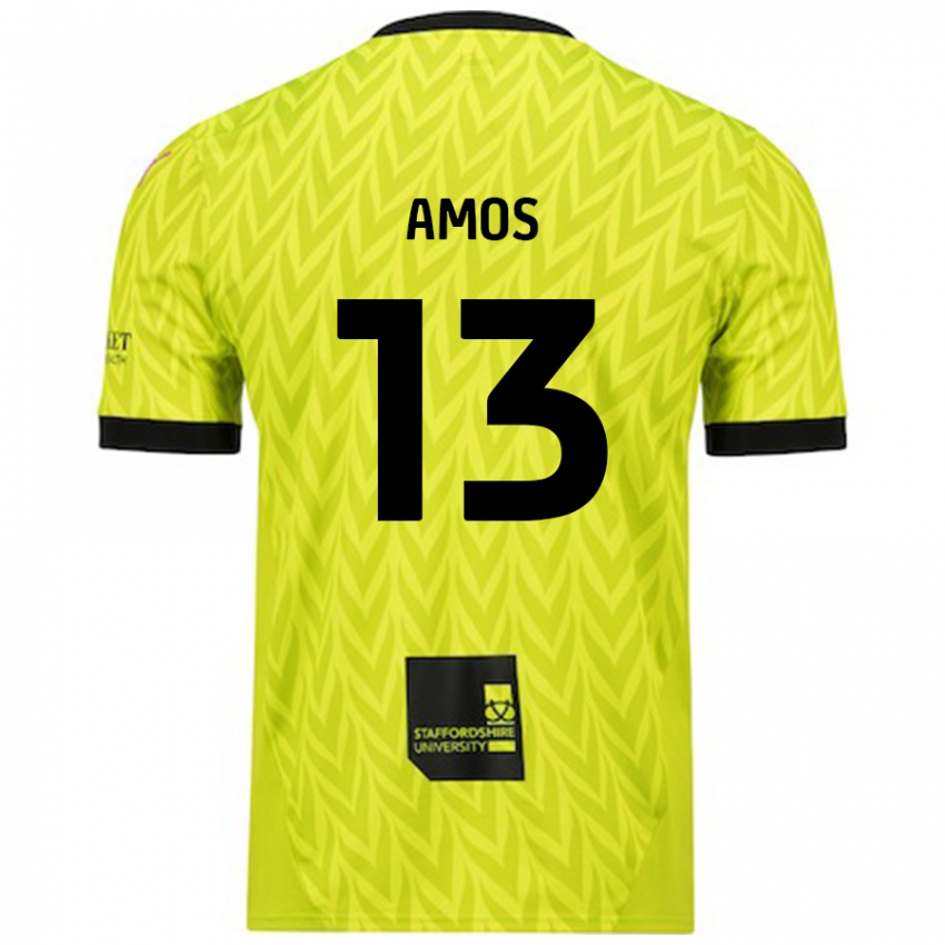 Niño Camiseta Ben Amos #13 Verde Fluorescente 2ª Equipación 2024/25 La Camisa Perú