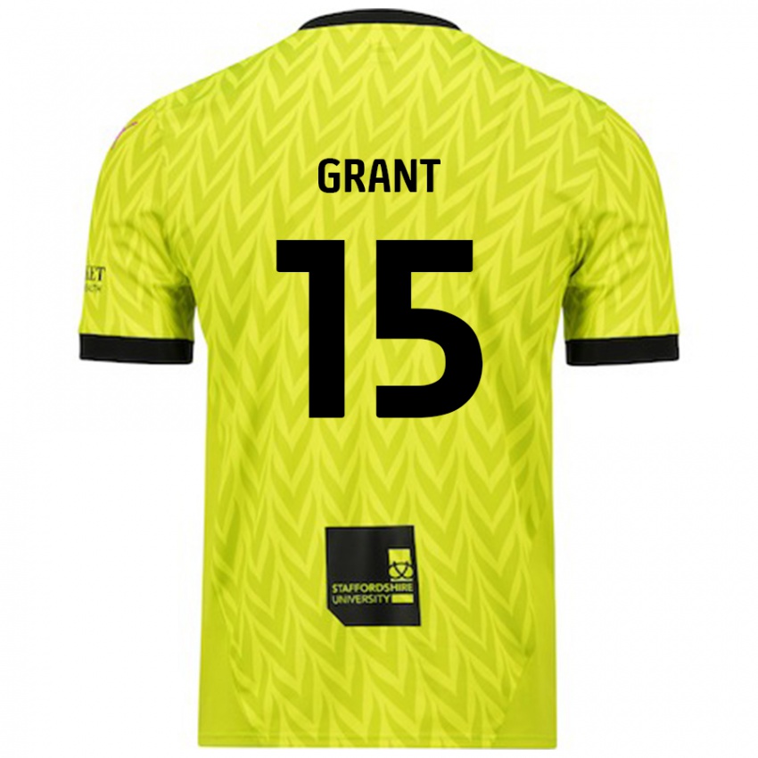 Niño Camiseta Conor Grant #15 Verde Fluorescente 2ª Equipación 2024/25 La Camisa Perú