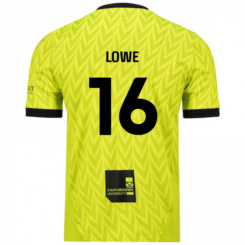 Niño Camiseta Jason Lowe #16 Verde Fluorescente 2ª Equipación 2024/25 La Camisa Perú