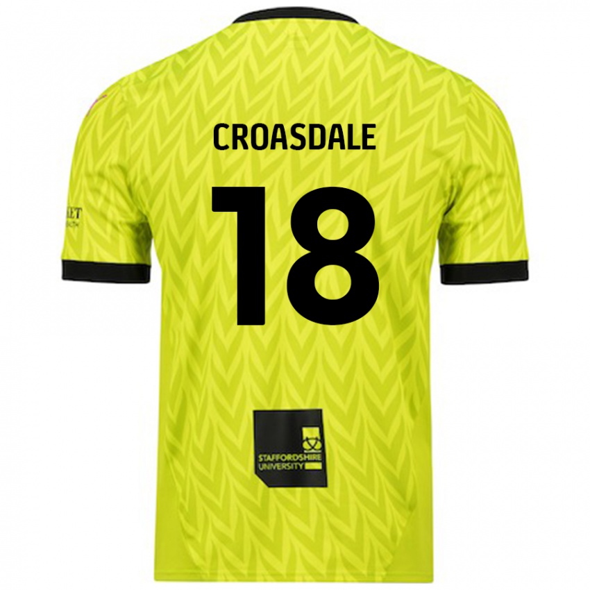 Niño Camiseta Ryan Croasdale #18 Verde Fluorescente 2ª Equipación 2024/25 La Camisa Perú