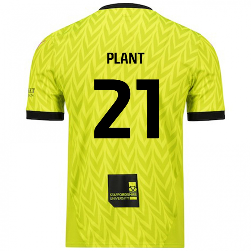 Niño Camiseta James Plant #21 Verde Fluorescente 2ª Equipación 2024/25 La Camisa Perú