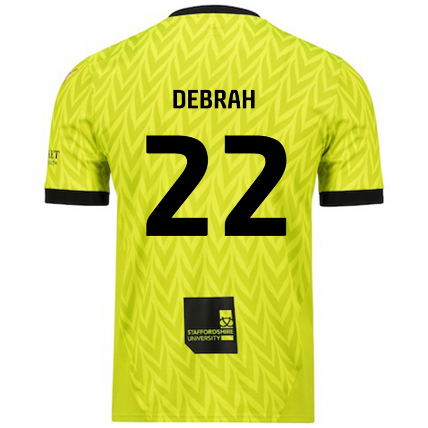 Niño Camiseta Jesse Debrah #22 Verde Fluorescente 2ª Equipación 2024/25 La Camisa Perú