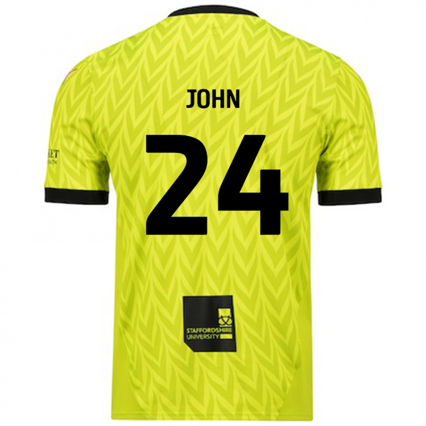 Niño Camiseta Kyle John #24 Verde Fluorescente 2ª Equipación 2024/25 La Camisa Perú