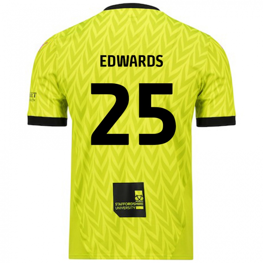 Niño Camiseta Diamond Edwards #25 Verde Fluorescente 2ª Equipación 2024/25 La Camisa Perú