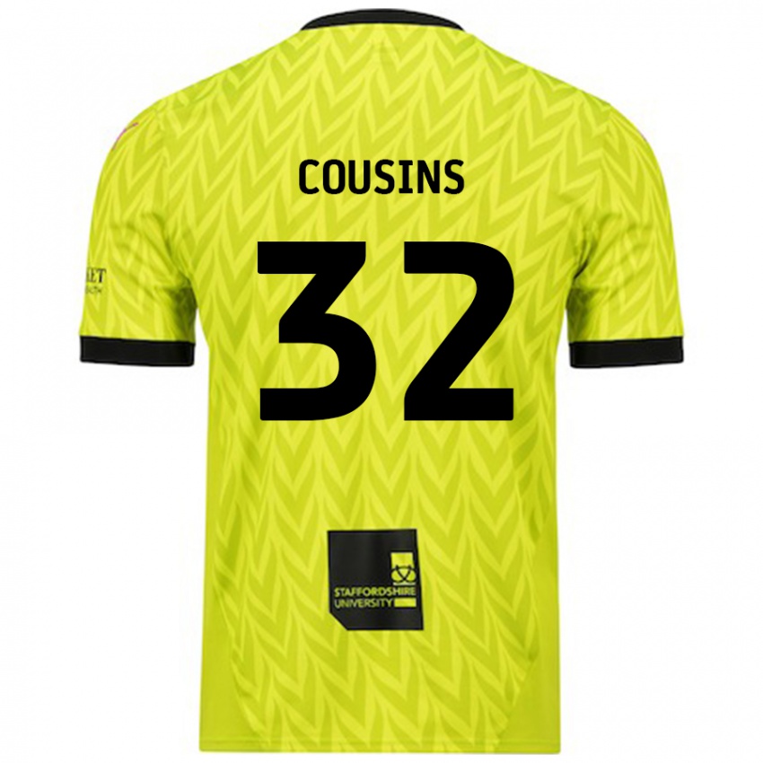 Niño Camiseta Logan Cousins #32 Verde Fluorescente 2ª Equipación 2024/25 La Camisa Perú