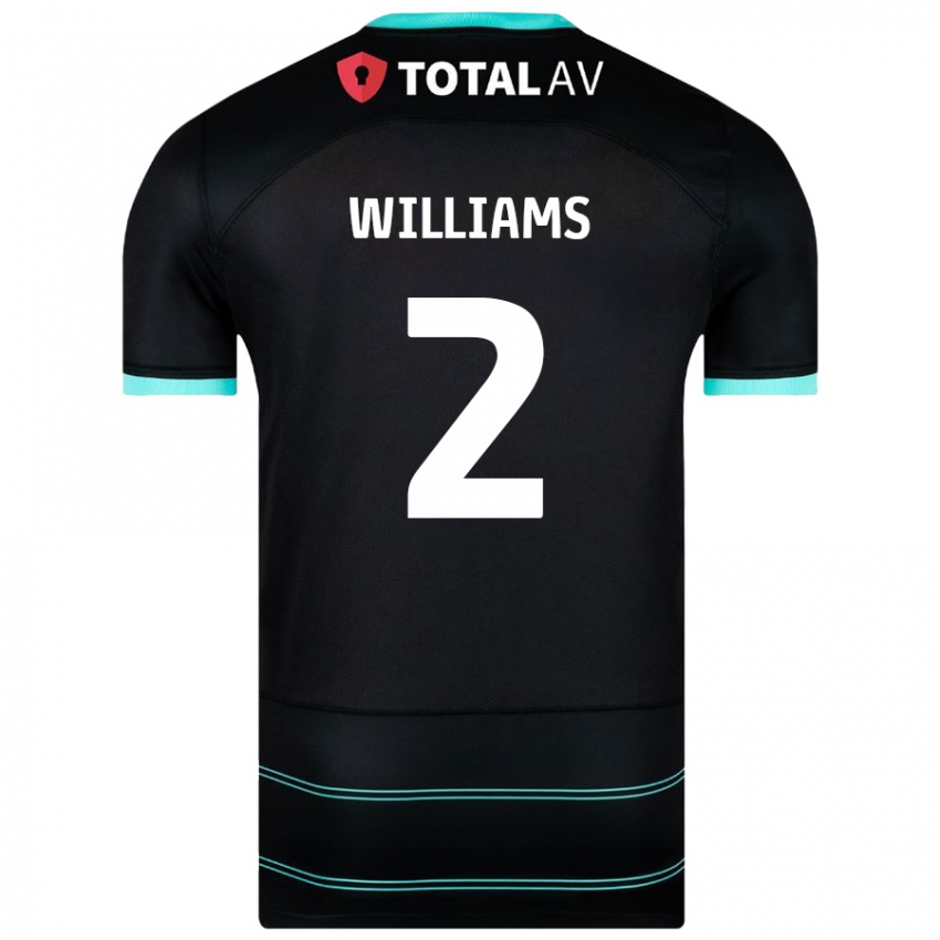 Niño Camiseta Jordan Williams #2 Negro 2ª Equipación 2024/25 La Camisa Perú