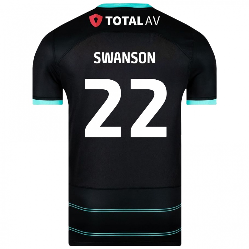 Niño Camiseta Zak Swanson #22 Negro 2ª Equipación 2024/25 La Camisa Perú