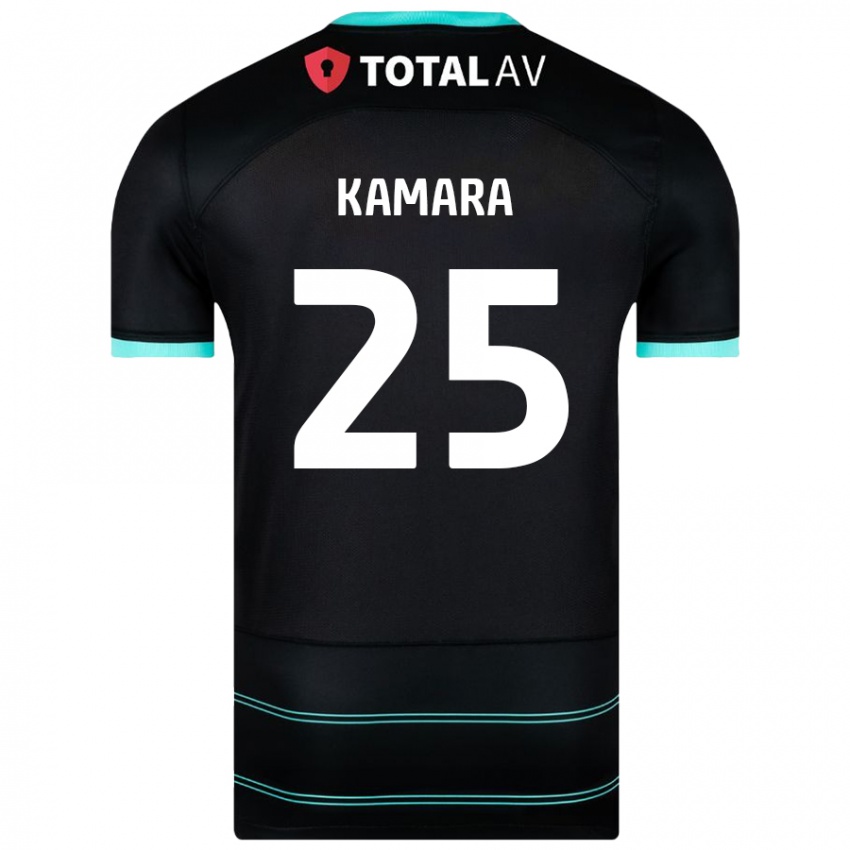 Niño Camiseta Abdoulaye Kamara #25 Negro 2ª Equipación 2024/25 La Camisa Perú