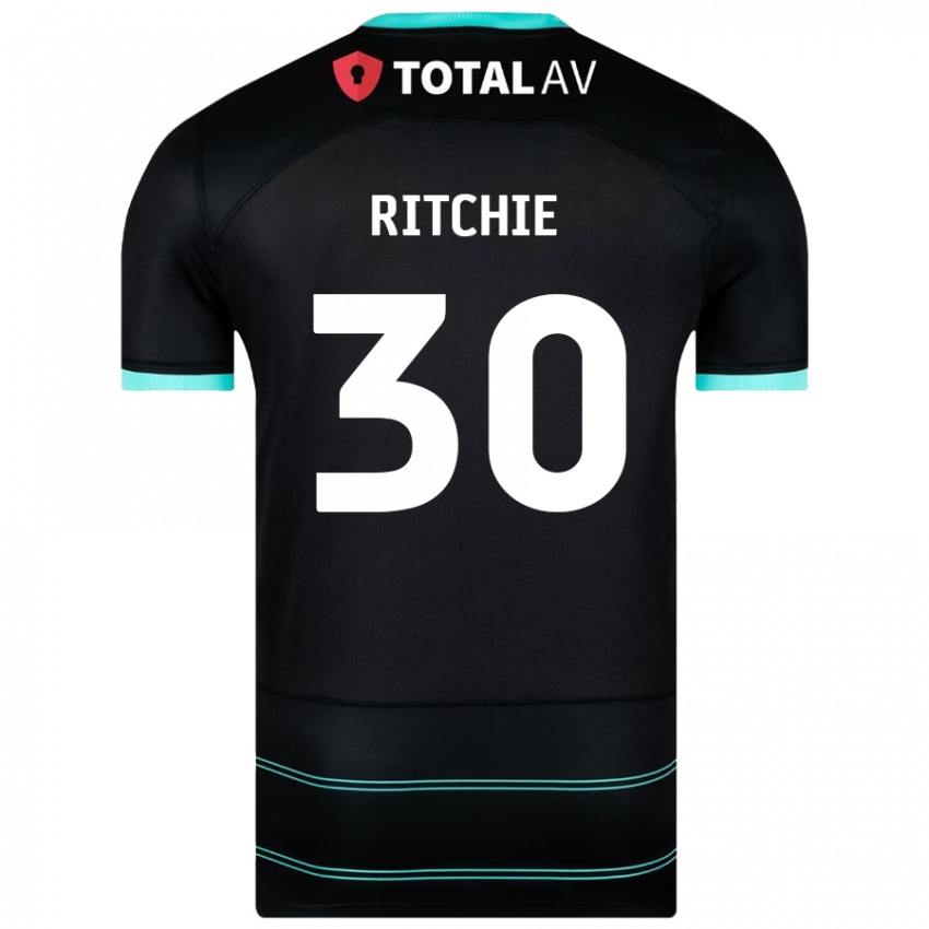 Niño Camiseta Matt Ritchie #30 Negro 2ª Equipación 2024/25 La Camisa Perú