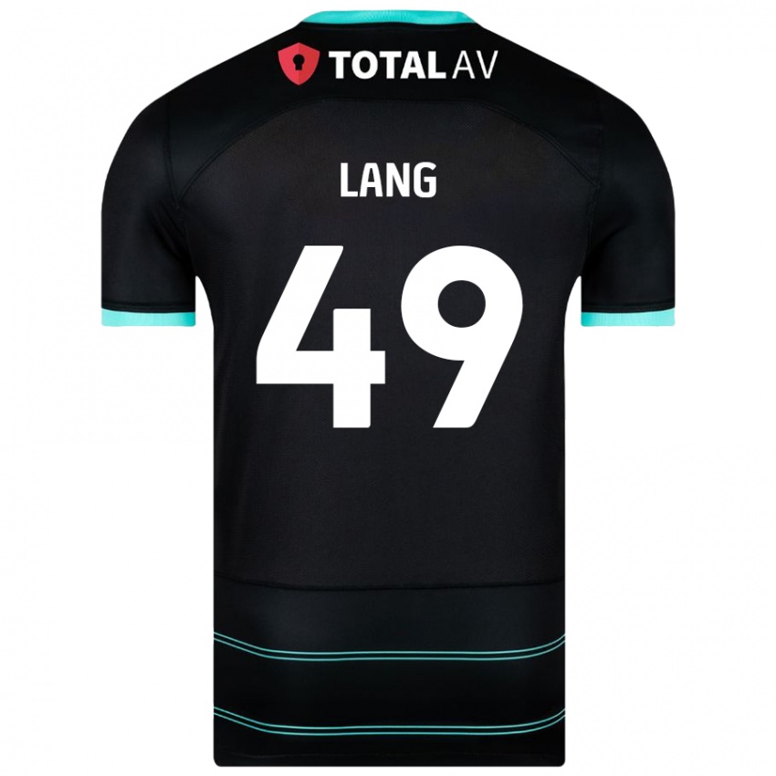 Niño Camiseta Callum Lang #49 Negro 2ª Equipación 2024/25 La Camisa Perú