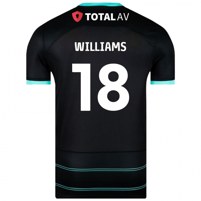 Niño Camiseta Scarlett Williams #18 Negro 2ª Equipación 2024/25 La Camisa Perú