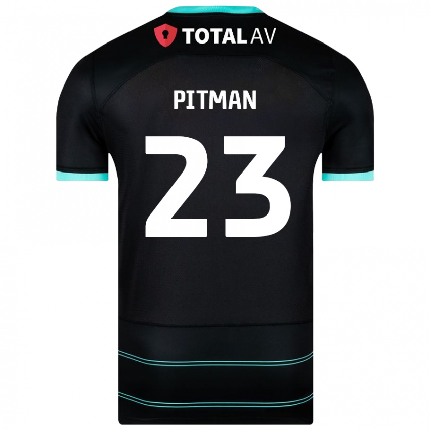 Niño Camiseta Emily Pitman #23 Negro 2ª Equipación 2024/25 La Camisa Perú