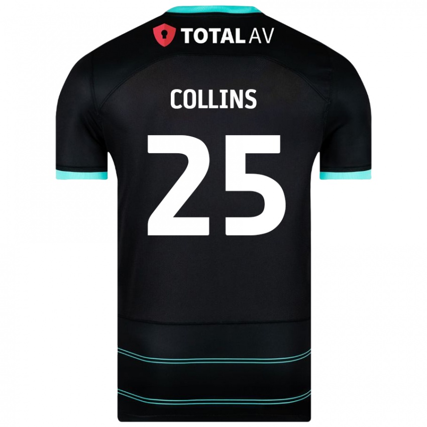 Niño Camiseta Izzy Collins #25 Negro 2ª Equipación 2024/25 La Camisa Perú