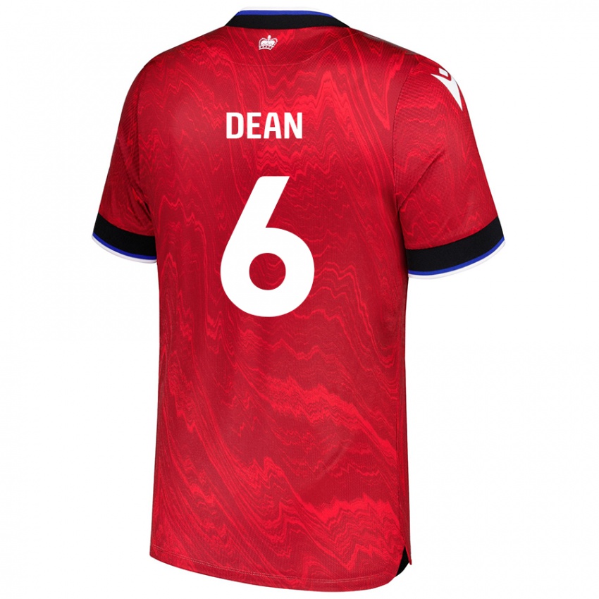 Niño Camiseta Harlee Dean #6 Rojo Negro 2ª Equipación 2024/25 La Camisa Perú