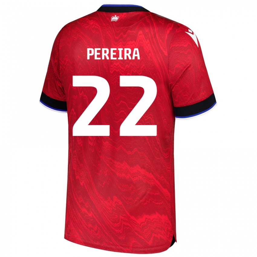 Niño Camiseta Joel Pereira #22 Rojo Negro 2ª Equipación 2024/25 La Camisa Perú