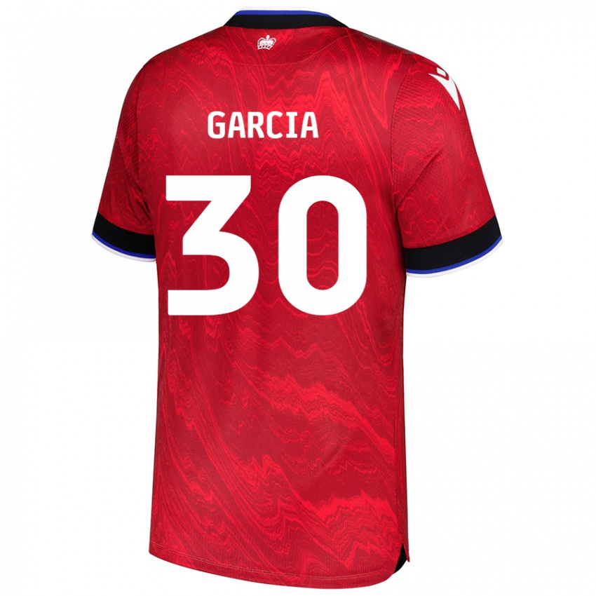 Niño Camiseta Andre Garcia #30 Rojo Negro 2ª Equipación 2024/25 La Camisa Perú