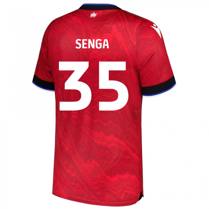 Niño Camiseta Jack Senga #35 Rojo Negro 2ª Equipación 2024/25 La Camisa Perú