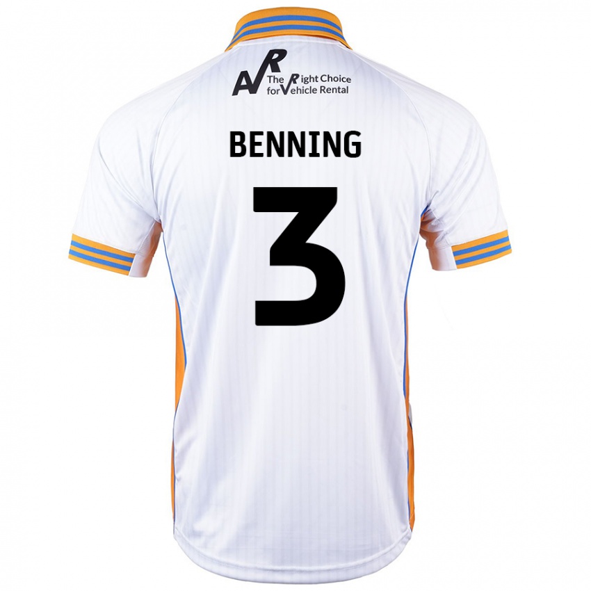 Niño Camiseta Mal Benning #3 Blanco 2ª Equipación 2024/25 La Camisa Perú