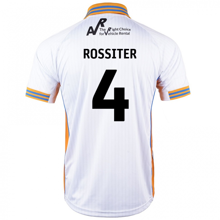 Niño Camiseta Jordan Rossiter #4 Blanco 2ª Equipación 2024/25 La Camisa Perú