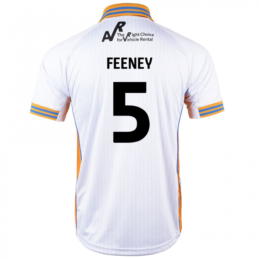 Niño Camiseta Morgan Feeney #5 Blanco 2ª Equipación 2024/25 La Camisa Perú