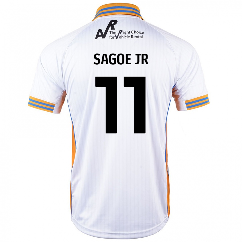 Niño Camiseta Charles Sagoe Jr #11 Blanco 2ª Equipación 2024/25 La Camisa Perú