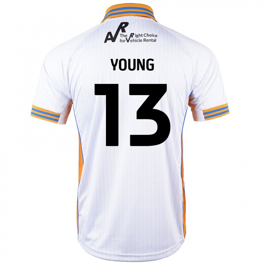 Niño Camiseta Joe Young #13 Blanco 2ª Equipación 2024/25 La Camisa Perú