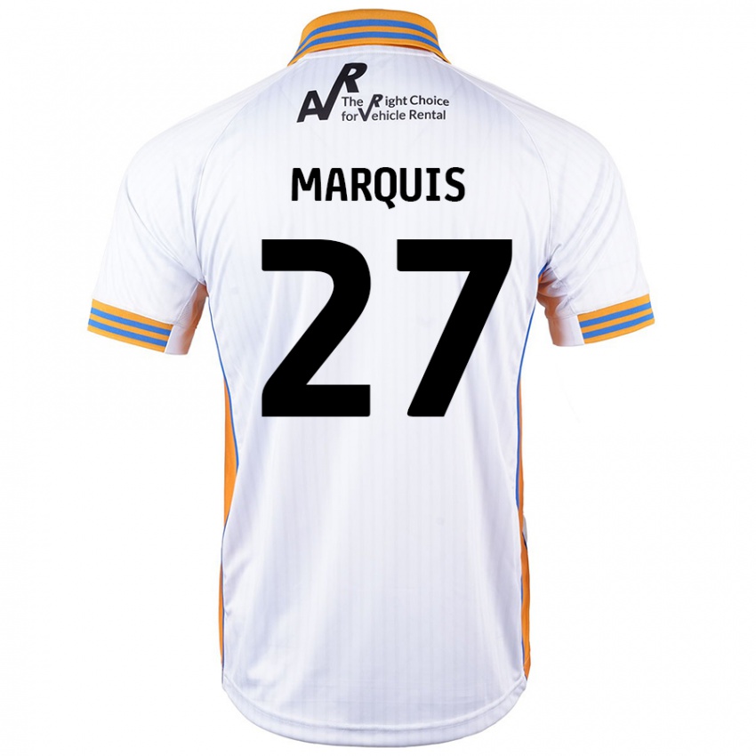 Niño Camiseta John Marquis #27 Blanco 2ª Equipación 2024/25 La Camisa Perú