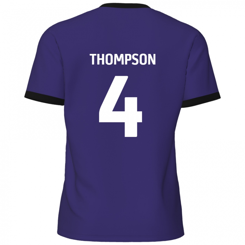 Niño Camiseta Nathan Thompson #4 Púrpura 2ª Equipación 2024/25 La Camisa Perú