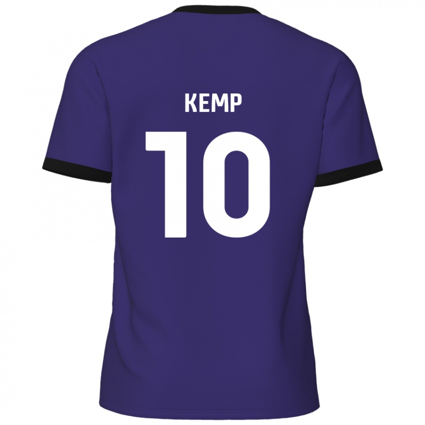 Niño Camiseta Dan Kemp #10 Púrpura 2ª Equipación 2024/25 La Camisa Perú