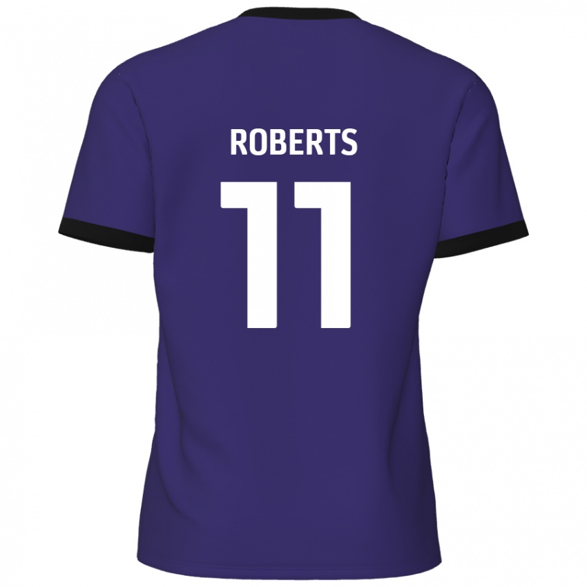 Niño Camiseta Jordan Roberts #11 Púrpura 2ª Equipación 2024/25 La Camisa Perú