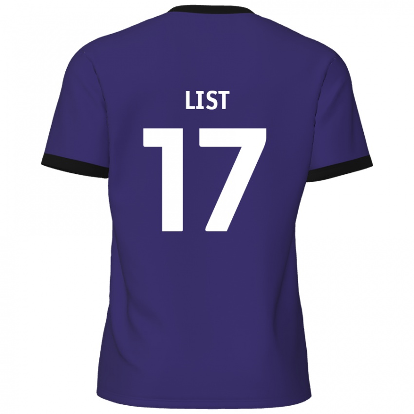 Niño Camiseta Elliott List #17 Púrpura 2ª Equipación 2024/25 La Camisa Perú