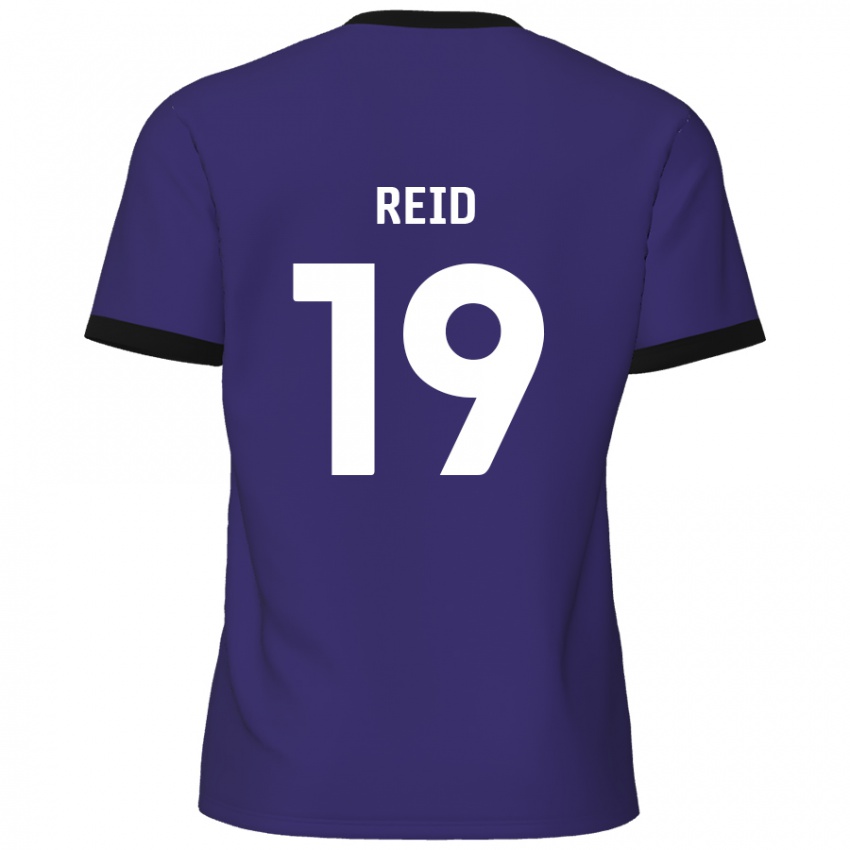 Niño Camiseta Jamie Reid #19 Púrpura 2ª Equipación 2024/25 La Camisa Perú