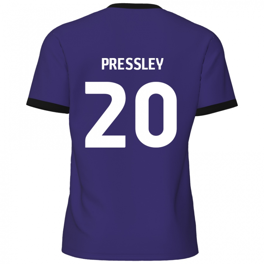 Niño Camiseta Aaron Pressley #20 Púrpura 2ª Equipación 2024/25 La Camisa Perú