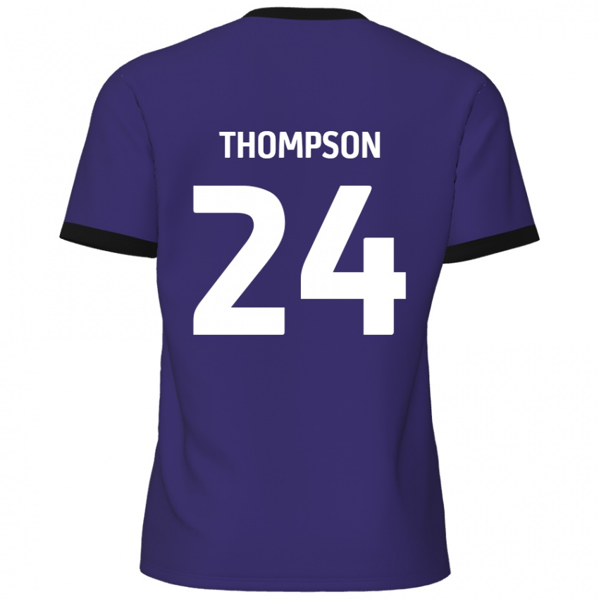 Niño Camiseta Ben Thompson #24 Púrpura 2ª Equipación 2024/25 La Camisa Perú