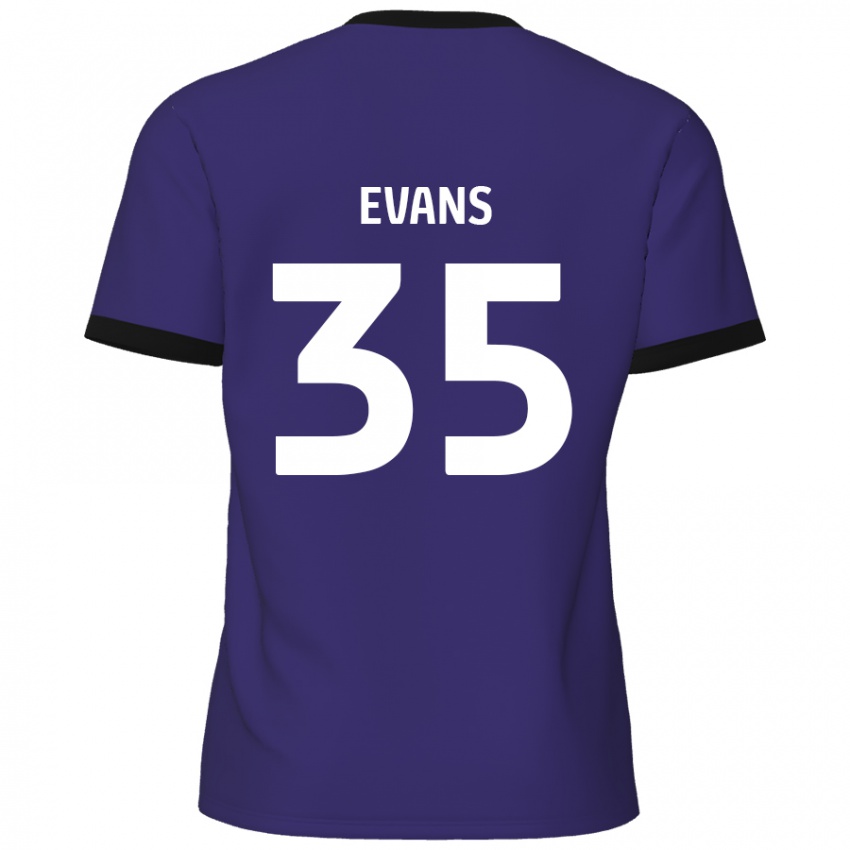 Niño Camiseta Makise Evans #35 Púrpura 2ª Equipación 2024/25 La Camisa Perú