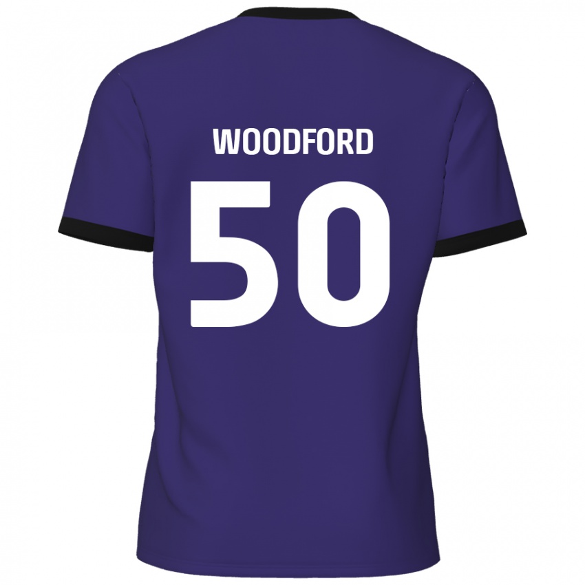 Niño Camiseta Max Woodford #50 Púrpura 2ª Equipación 2024/25 La Camisa Perú