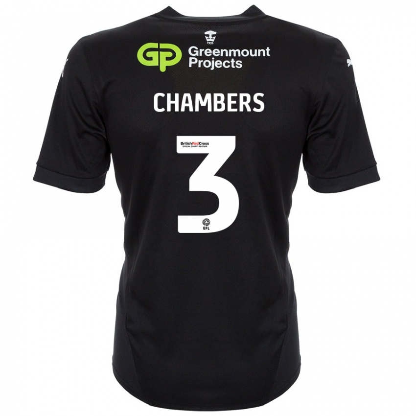 Niño Camiseta Luke Chambers #3 Negro 2ª Equipación 2024/25 La Camisa Perú