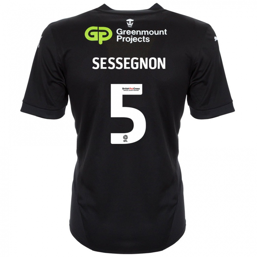 Niño Camiseta Steven Sessegnon #5 Negro 2ª Equipación 2024/25 La Camisa Perú