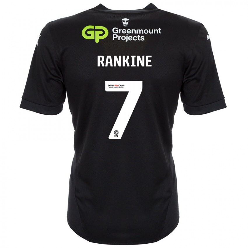 Niño Camiseta Dion Rankine #7 Negro 2ª Equipación 2024/25 La Camisa Perú