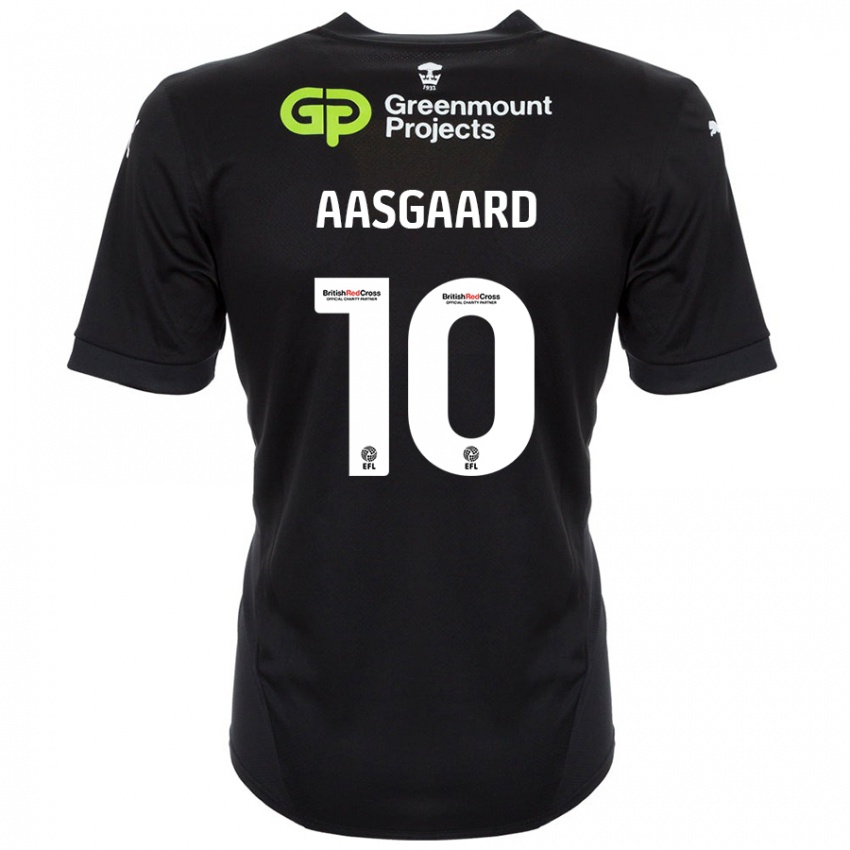 Niño Camiseta Thelo Aasgaard #10 Negro 2ª Equipación 2024/25 La Camisa Perú