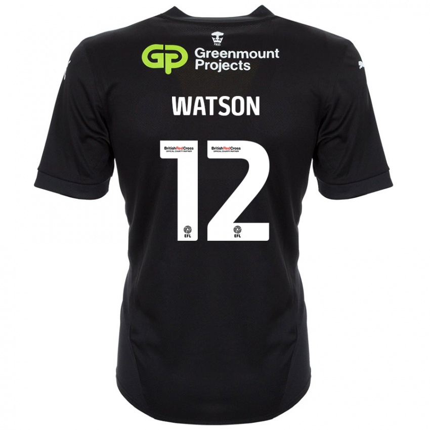 Niño Camiseta Tom Watson #12 Negro 2ª Equipación 2024/25 La Camisa Perú