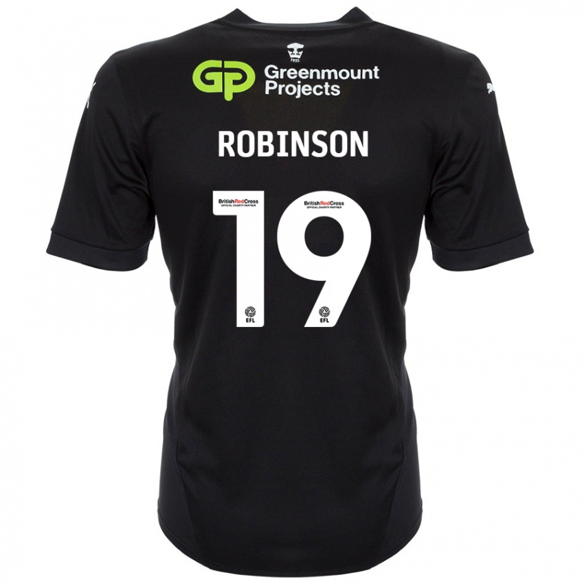 Niño Camiseta Luke Robinson #19 Negro 2ª Equipación 2024/25 La Camisa Perú