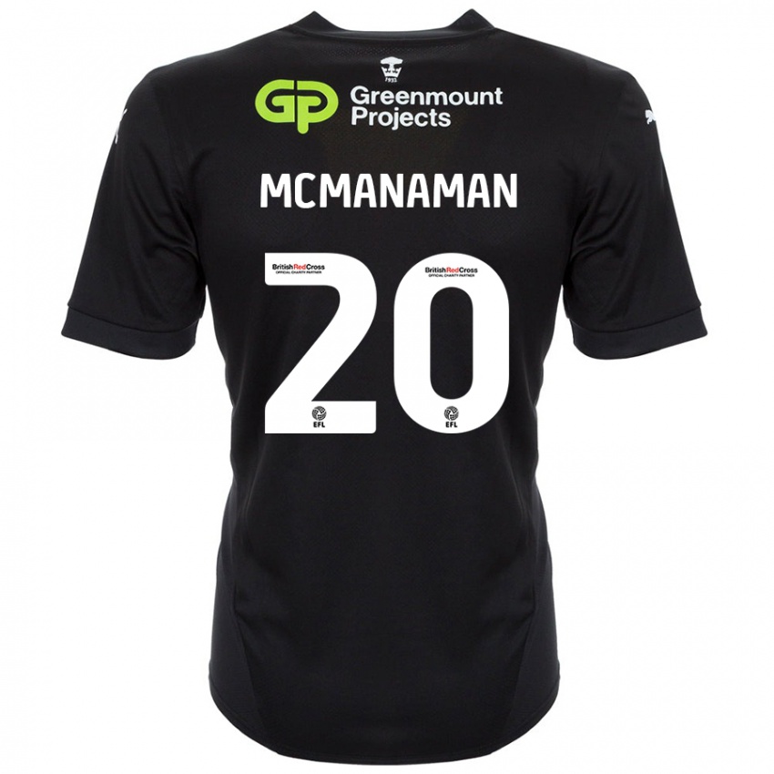 Niño Camiseta Callum Mcmanaman #20 Negro 2ª Equipación 2024/25 La Camisa Perú