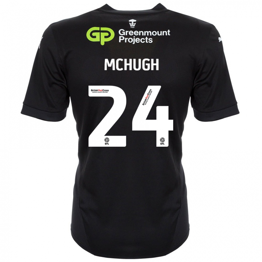 Niño Camiseta Harry Mchugh #24 Negro 2ª Equipación 2024/25 La Camisa Perú